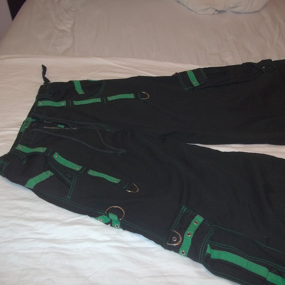TRIPP pants jeans Black with green trim Men's L